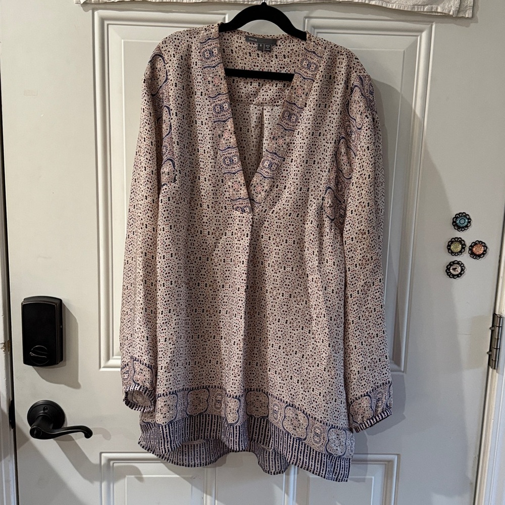 Vince Multicolor Silk Blouse